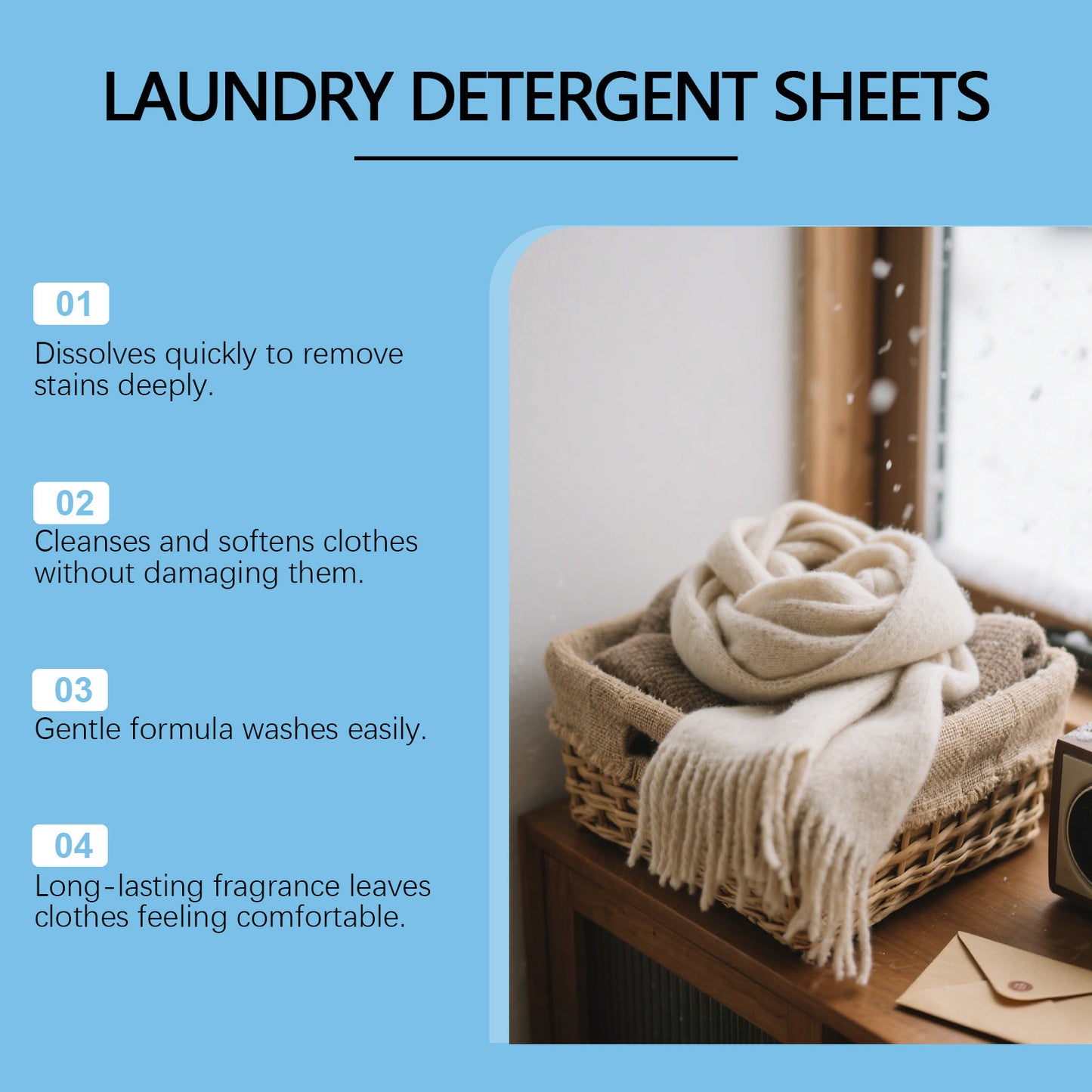 Laundry Washing Tablets for Stain Removal and Fabric Care